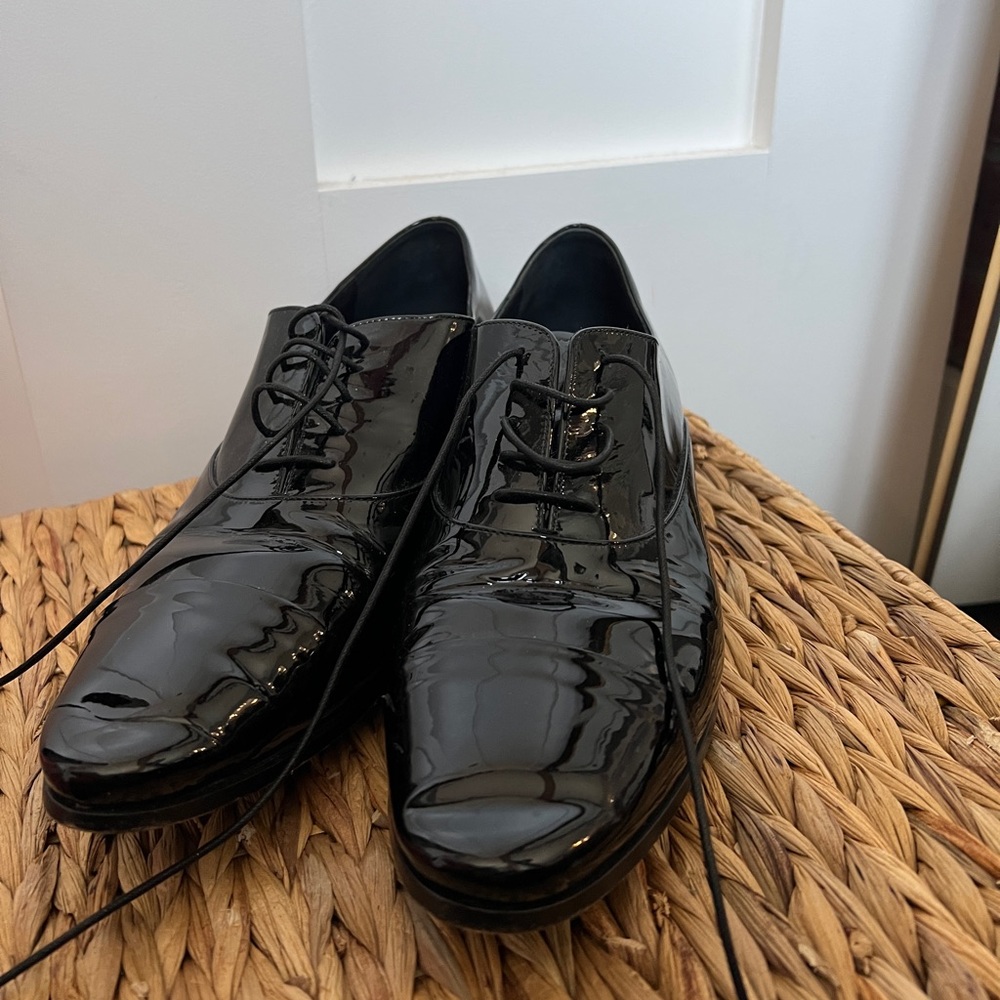 PRADA black womens Oxford lace up size 39.5